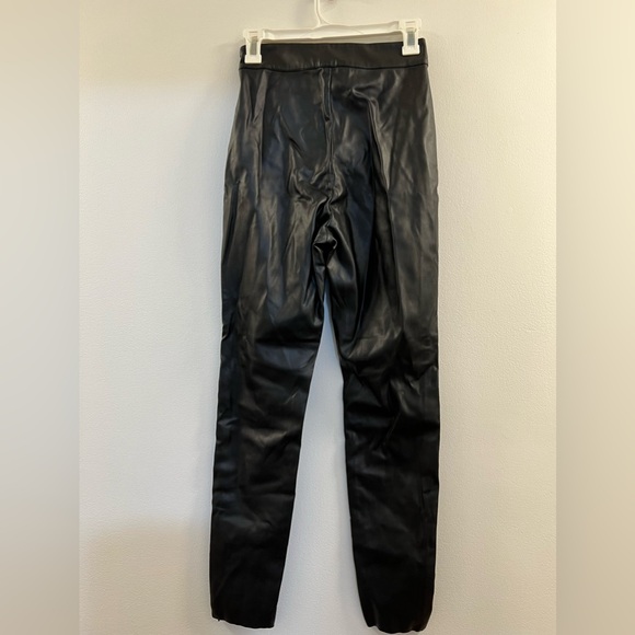 33. MESHKI Black Shayla Skinny Faux Leather Split Pant - Picture 14 of 16